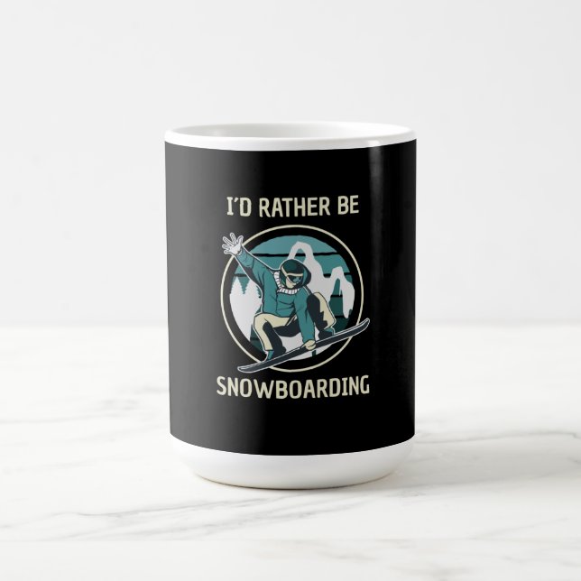 Taza De Café Snowboard - Prefiero estar Snowboard (Centro)