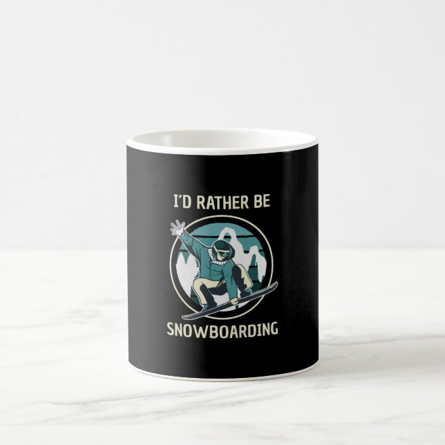 Taza De Café Snowboard - Prefiero estar Snowboard (Centro)