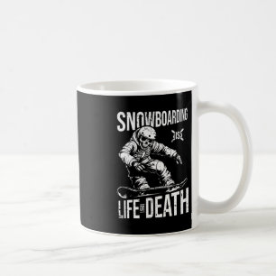 Taza De Café Snowboard Skeleton Snowboarding - deportes de invi