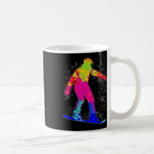 Taza De Café Snowboard Snowboard Snowboard Niños Hombres 2 (Derecha)