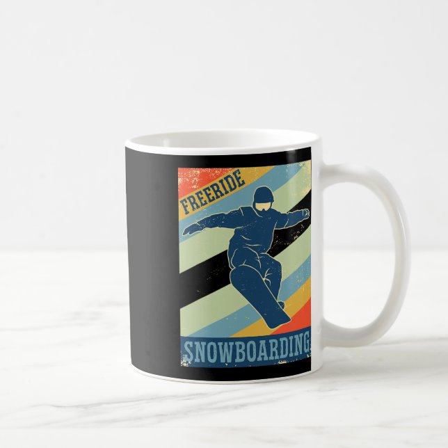 Taza De Café Snowboard Snowboard Vintage Retro 2 (Derecha)