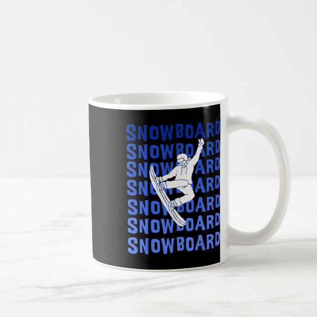 Taza De Café Snowboard Snowboarder Shredding Niños Deportes de  (Derecha)