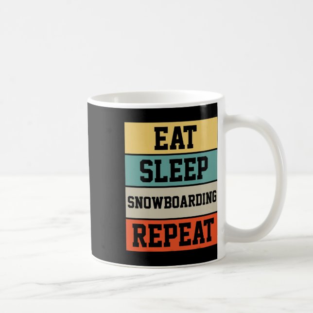 Taza De Café Snowboard Snowboarder Snowboard Regalo retro (Derecha)