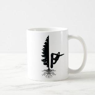 Taza De Café Snowboard Snowborder Off Piste Tree 1