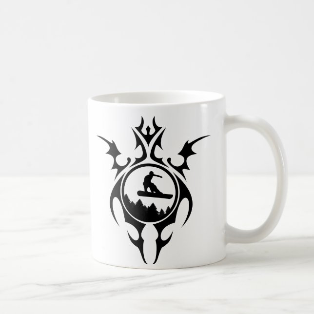 Taza De Café snowboard tribal (Derecha)