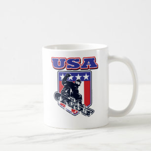Taza De Café Snowboarder de Estados Unidos