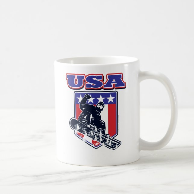 Taza De Café Snowboarder de Estados Unidos (Derecha)