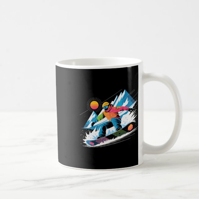 Taza De Café Snowboarder Explora El Amante Del Snowboard (Derecha)