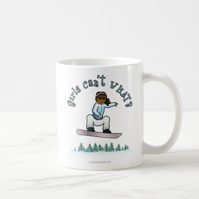 Taza De Café Snowboarder oscuro (Derecha)