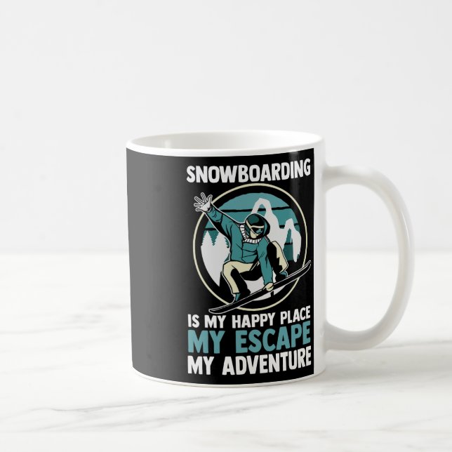 Taza De Café Snowboarder Snowboard 2 (Derecha)