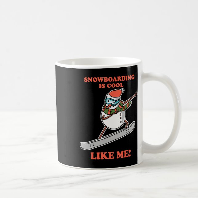 Taza De Café Snowboarder Snowman Snowboard Snowboard (Derecha)
