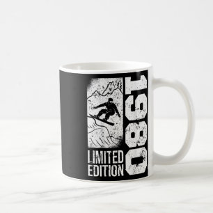 Taza De Café Snowboarder Vintage 1980 Birthday Snowboard Sno