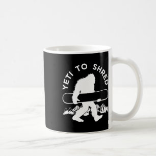 Taza De Café Snowboarder Yeti T Shirt