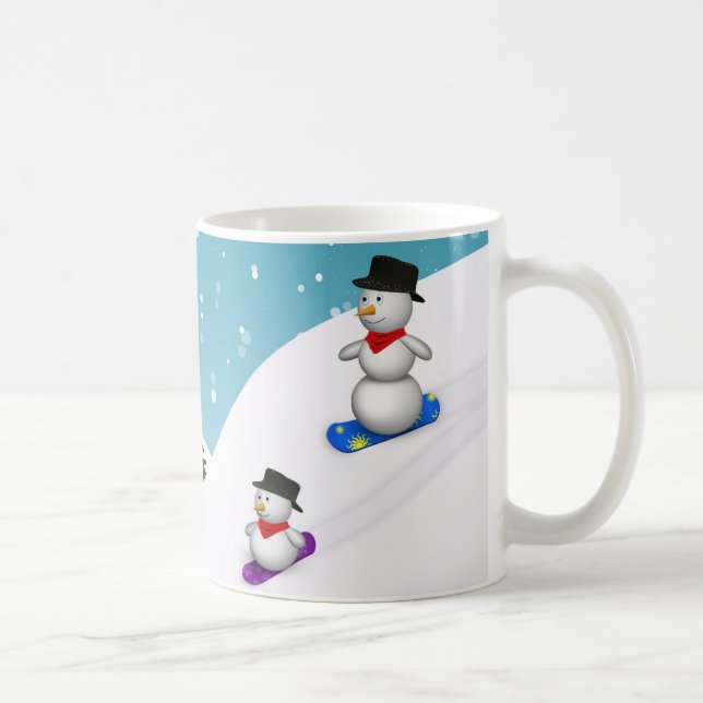 Taza De Café Snowboarding Cuidada (Derecha)