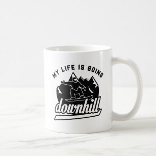 Taza De Café Snowboarding de descenso