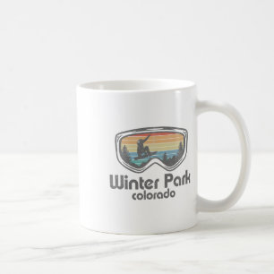 Taza De Café Snowboarding en Winter Park Retro Snowboard Colora