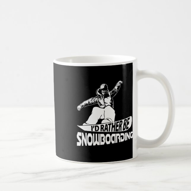 Taza De Café Snowboarding Snow Embarcadero De Nieve (Derecha)