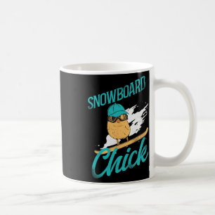 Taza De Café Snowboarding Snowboard Pollo de pollo cosechado