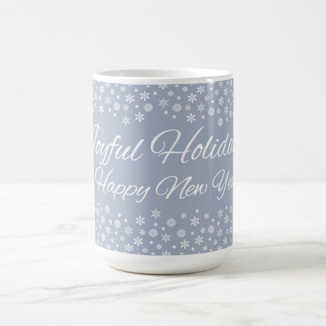 Taza De Café Snowflake Holidays mug - elegir estilo, color (Centro)