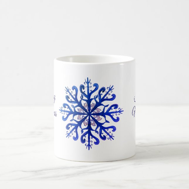 Taza De Café Snowflake Magic Retro Mug (Centro)