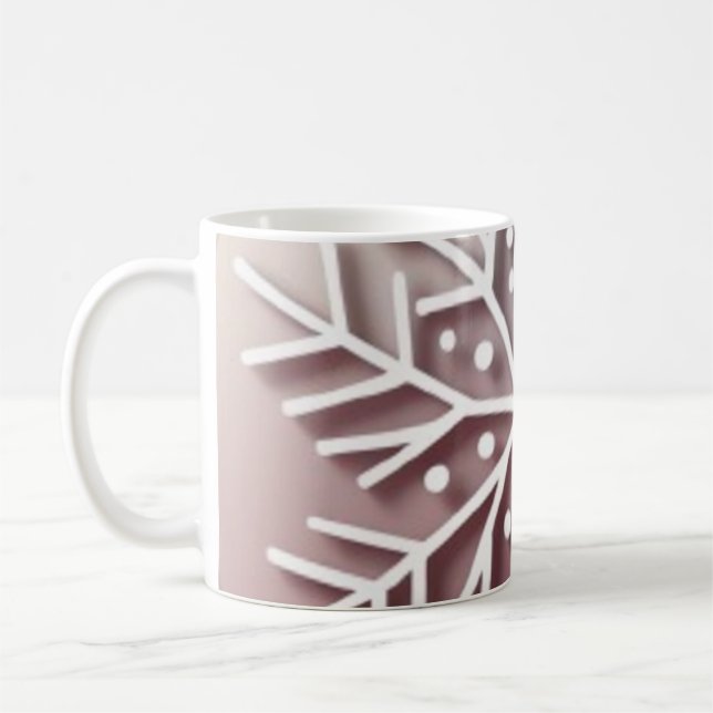 Taza De Café Snowflake Ornament Icon – Winter Holiday Design  (Izquierda)