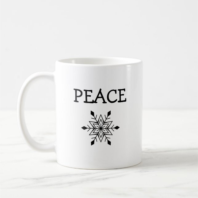 Taza De Café Snowflake Peace Mug (Izquierda)