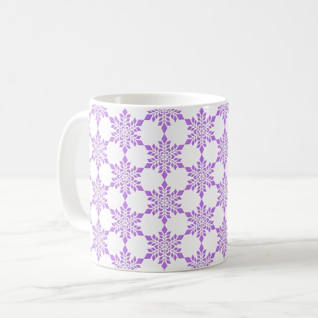Taza De Café Snowflake Red-Violet (Anverso izquierdo)