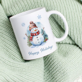 Taza De Café Snowflake Snowman Mug – Custom Winter Gift