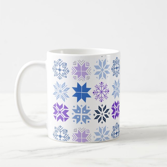 Taza De Café Snowflakes Coffee Mug escandinavo (Izquierda)