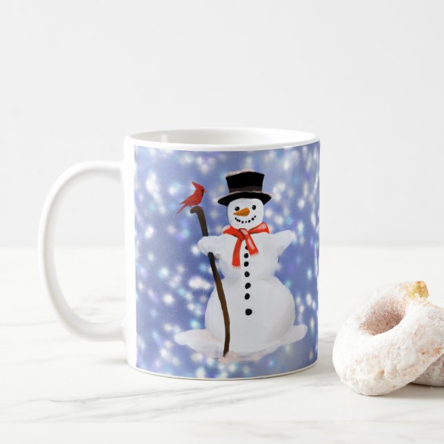 Taza De Café Snowman (Con donut)