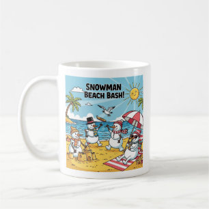 Taza De Café Snowman Beach Bash