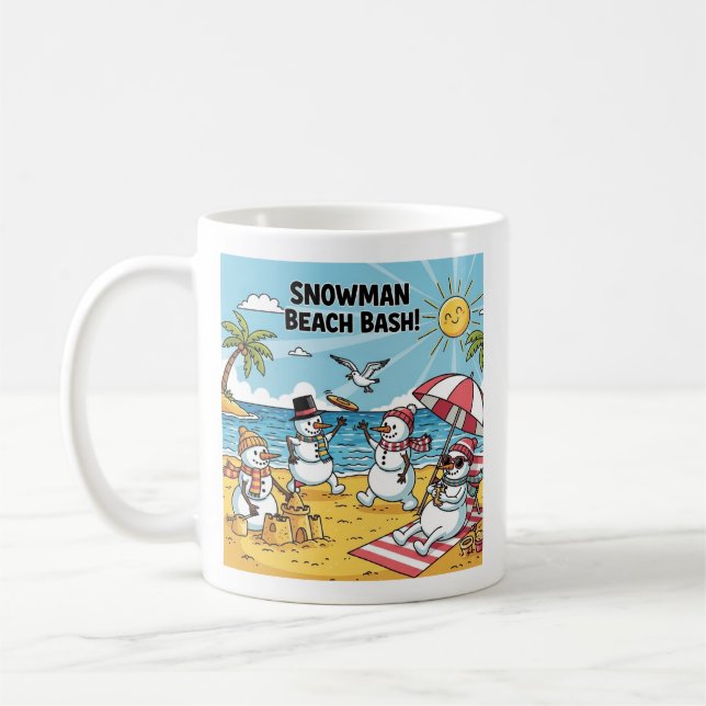 Taza De Café Snowman Beach Bash (Izquierda)