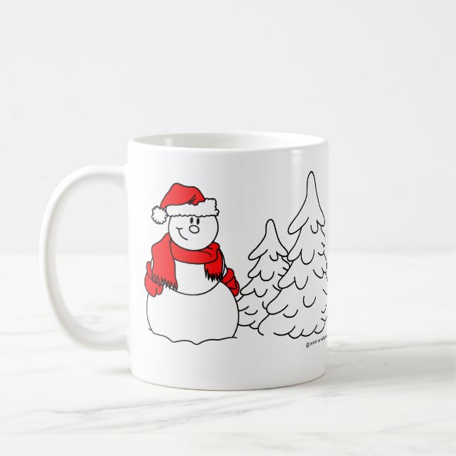 Taza De Café Snowman Coffee Mug (Izquierda)