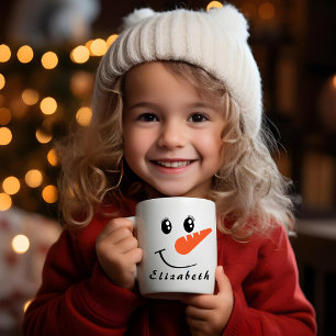 Taza De Café Snowman Face Mug