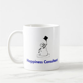 Taza De Café Snowman Happiness Consultor