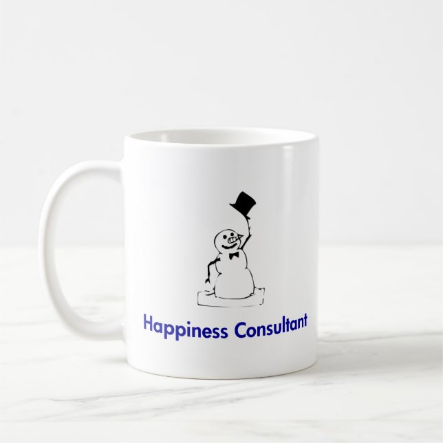 Taza De Café Snowman Happiness Consultor (Izquierda)