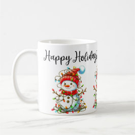 Taza De Café Snowman Happy Holidays Mug