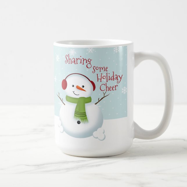 Taza De Café Snowman Holiday Cheer (Derecha)