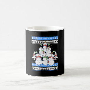 Taza De Café Snowman - Navidades feos en árbol de Navidad de Sn