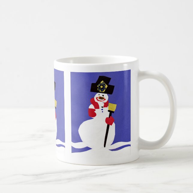 Taza De Café Snowman por Victoria Shaylee Coffee Mug (Derecha)