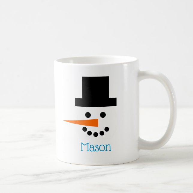 Taza De Café Snowman se enfrenta a la diversión personalizada d (Derecha)