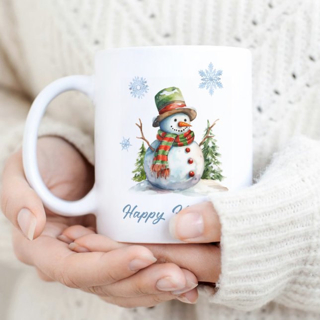 Taza De Café Snowman Winter Mug – Custom Holiday Gift (Subido por el creador)