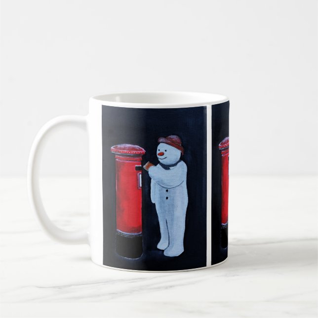 Taza De Café Snowman's Letter to Santa Painting by Alfred Fox  (Izquierda)