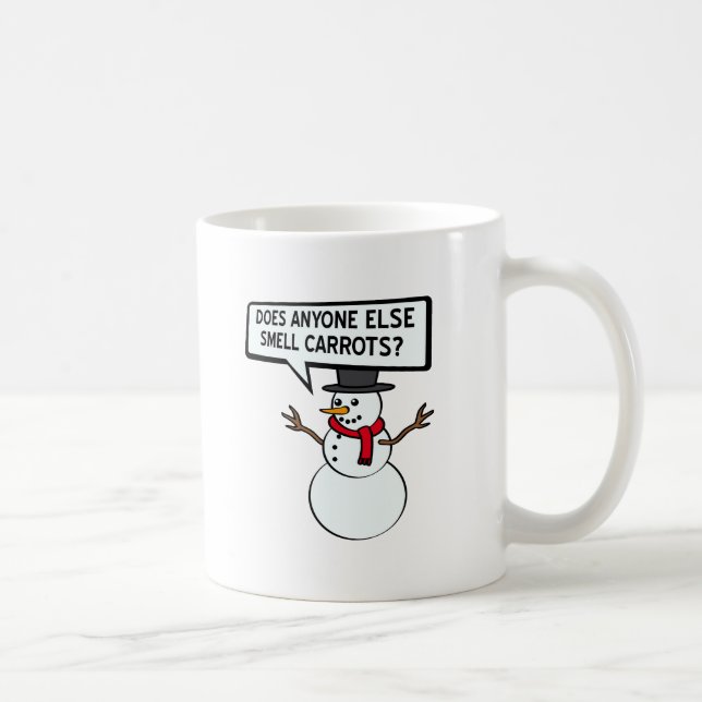 Taza De Café Snowmen Huele a zanjas Graciosa Mug (Derecha)
