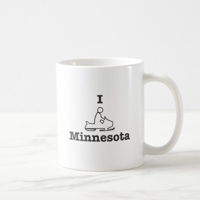 Taza De Café Snowmobile Minnesota (Derecha)