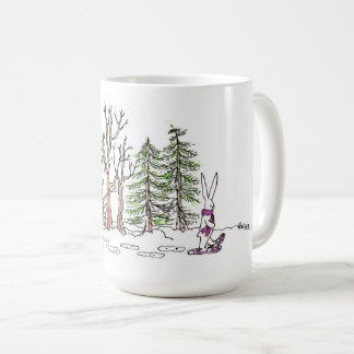 Taza De Café Snowshoeing Bunny Mug