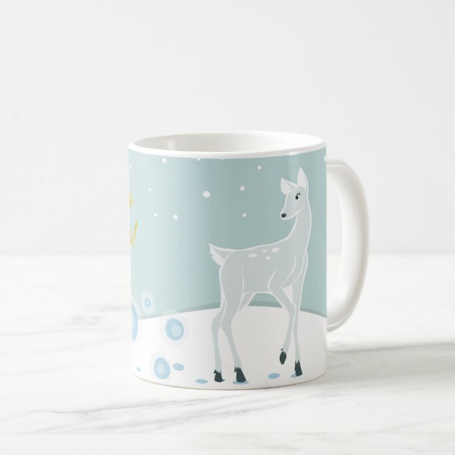 Taza De Café Snowy Deer (Anverso derecho)