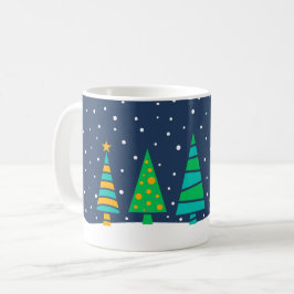 Taza De Café Snowy Fir Trees Mug