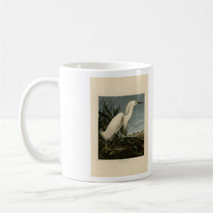 Taza De Café Snowy Heron (Egret) - Aves de América de Audubon