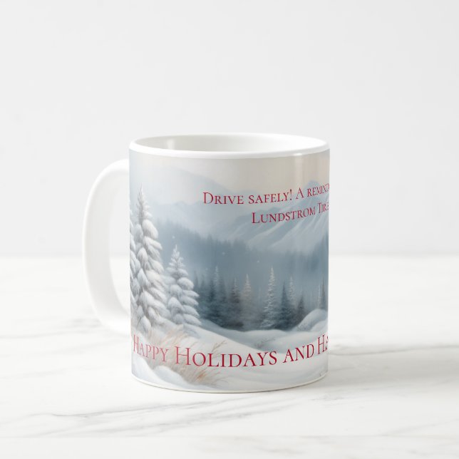Taza De Café Snowy Winter Landscape Mug (Anverso izquierdo)